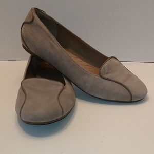 Clark's suede leather flats tan 9 1/2